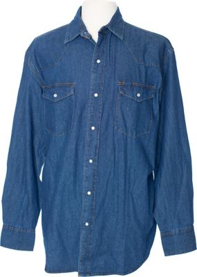 Wyoming Traders Men's Denim Western Work Shirt
