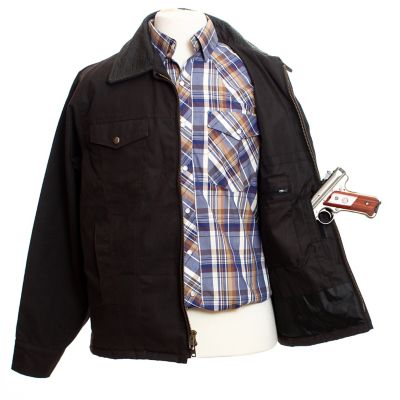 Image showing 2 th Wyoming Traders Men's Oilskin Concealed Carry Jacket