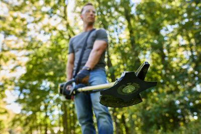 Image showing 8 th Troy-Bilt XP 17 in. Straight Shaft Gas String Trimmer and Brush Cutter Combo, 2-Cycle