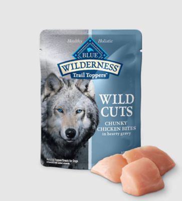 Image showing  Trail Toppers Wild Cuts Adult Chicken/Beef Chunks Dog Food Topper Pack, 3 oz., Pack of 12 Pouches