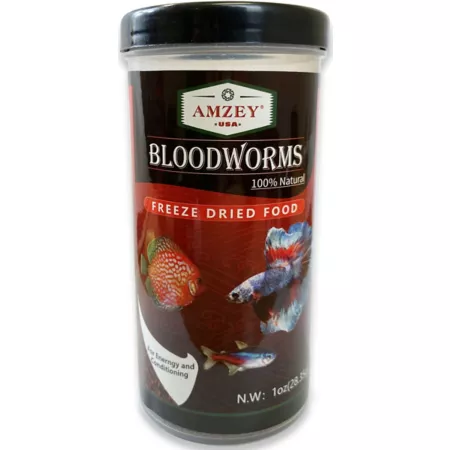 Amzey Freeze Dried Fish Food for Bloodworms Fish Food