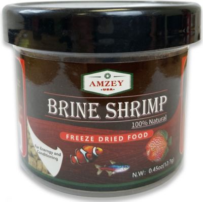 Amzey Freeze-Dried Brine Shrimp Fish Food, 0.45 oz.