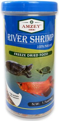 Amzey Freeze-Dried River Shrimp Fish Food, 1.7 oz.