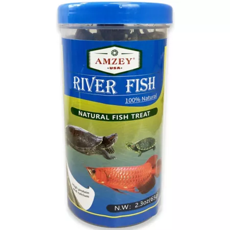 Amzey Dried River Fish Aquatic Food 2.3 oz. Fish Food