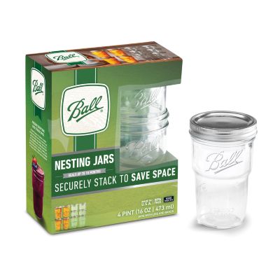 Ball Nesting Wide Mouth Nesting Jars, 4-Pack
