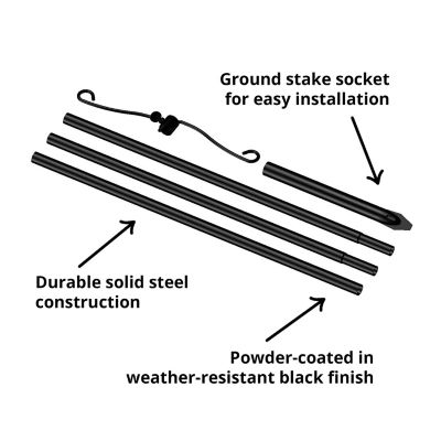 Image showing  78 in. Steel Bird Feeder Pole