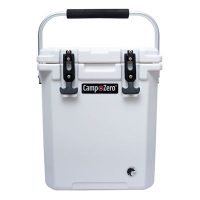 Camp-Zero 16L Tall Premium Hard-Sided Cooler with Molded-In Cup Holders and Divider