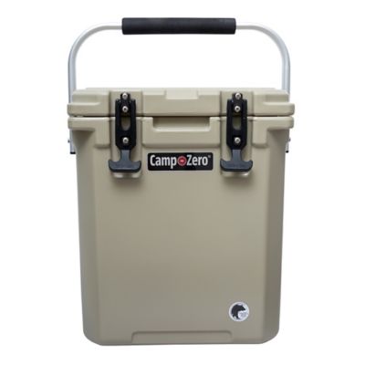 Camp-Zero 16L Tall Premium Hard-Sided Cooler with Molded-In Cup Holders and Divider