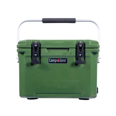 Camp-Zero 20L-21 Qt. Premium Cooler with Four Molded-In Cup Holders and Aluminum Comfort Grip Folding Handle
