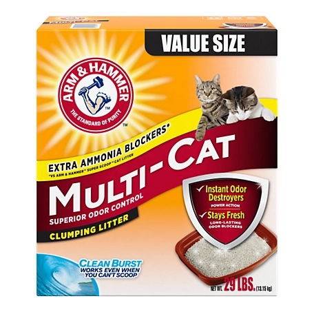 Arm & Hammer Multi-Cat Clumping Litter, Scented, 29 lb.