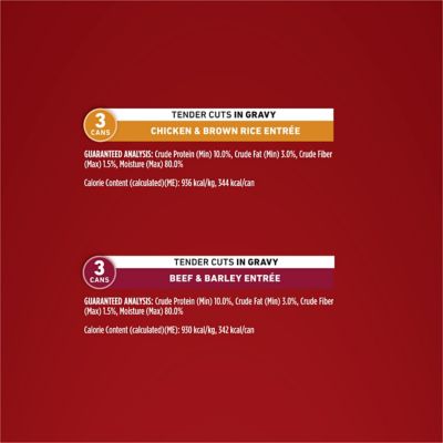 Image showing 6 th Purina ONE Tender Cuts in Gravy Chicken & Beef Variety Pack Wet Dog Food, 13 oz., 6 count