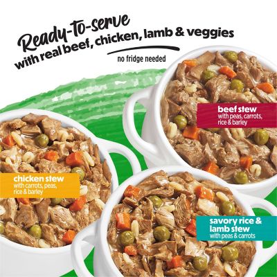 Image showing  Adult Chicken, Beef and Lamb in Gravy Recipe Wet Dog Food Variety pk., 10 oz., Pack of 12 Trays
