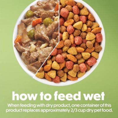 Image showing  Prepared Meals Adult Chicken/Beef/Lamb in Gravy Wet Dog Food Variety Pack, 10 oz., Pack of 12 Tubs