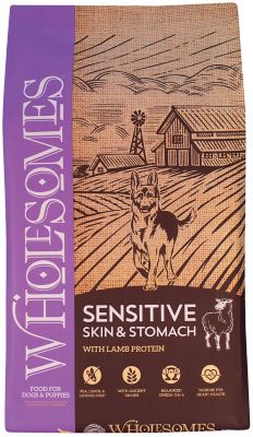 Wholesomes All Life Stages Sensitive Skin and Stomach Lamb Recipe Dry Dog Food, 30 lb. Bag