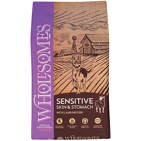 Wholesomes All Life Stages Sensitive Skin and Stomach Lamb Recipe Dry Dog Food