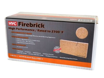 Image showing  Medium-Duty Fire Bricks, 9 in. x 4-1/2 x 1-1/4 in., 3 pc.