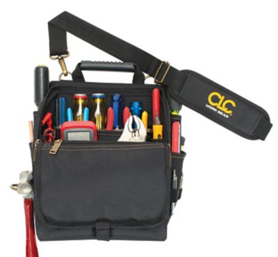 Image showing  9.5 in. x 11.6 in. 21-Pocket Zippered Professional Electrician's Tool Pouch