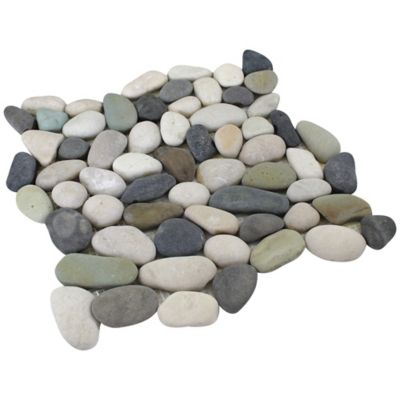 Rain Forest Blend Natural Pebble Tiles, 12 in. x 12 in., 5 pc.