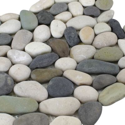 Image showing  Blend Natural Pebble Tiles, 12 in. x 12 in., 5 pc.