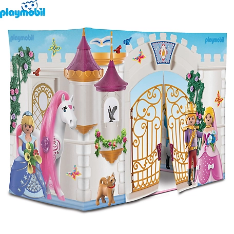 PLAYMOBIL Large Princess Castle Pretend Play Tent Playhouse, 58 in. L x 28 in. W x 41 in. H