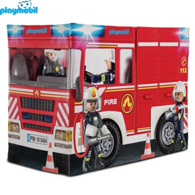 PLAYMOBIL Large Fire Engine Pretend Play Tent Playhouse, 58 in. L x 28 in. W x 41 in. H