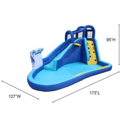 Image showing  Surf 'N Splash Water Park Slide with Basketball Hoop