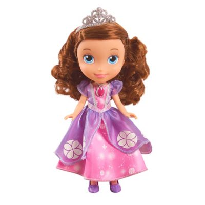 GIRLS DISNEY SOFIA THE FIRST PINK/LILAC SLIPPERS STYLE SOFIA CROWN SIDE 
