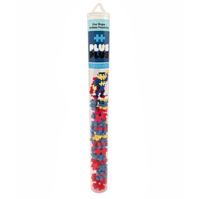 Plus-Plus Superhero Assortment Building Set, Mini-Maker Tube, 70 pc.