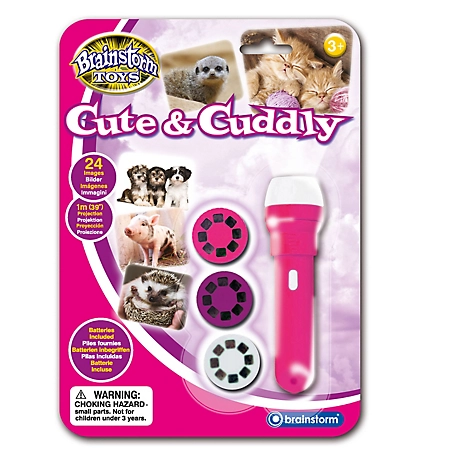 Brainstorm Toys Cute and Cuddly Torch Flashlight and Projector with 24 Images