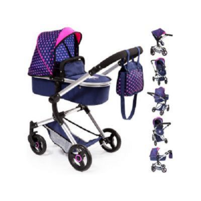 Bayer Baby Doll City Vario Pram Baby Doll Stroller with Diaper Bag