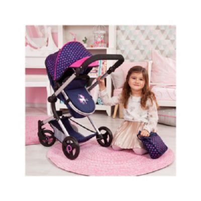 Image showing  Baby Doll City Vario Pram Baby Doll Stroller with Diaper Bag