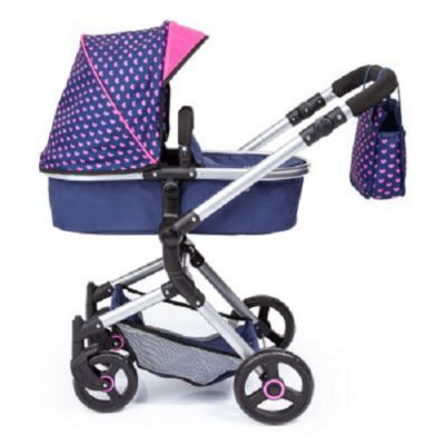Image showing 6 th Bayer Baby Doll City Vario Pram Baby Doll Stroller with Diaper Bag