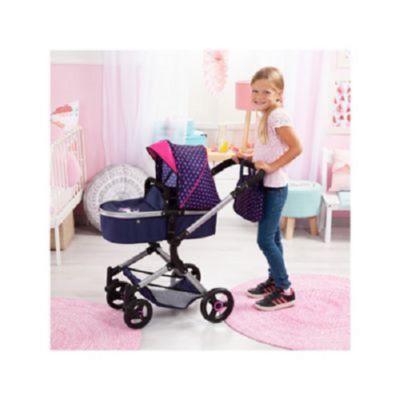Image showing 8 th Bayer Baby Doll City Vario Pram Baby Doll Stroller with Diaper Bag