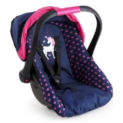 Image showing  Baby Doll Deluxe Car Seat with Canopy, Blue/Pink