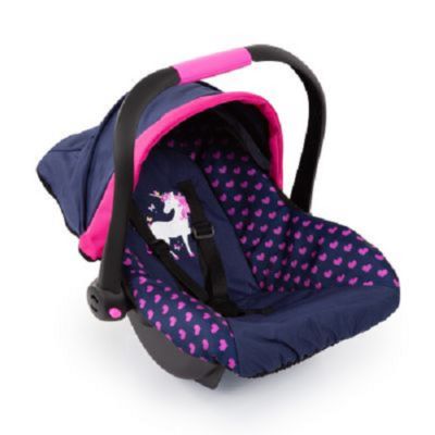 Image showing  Baby Doll Deluxe Car Seat with Canopy, Blue/Pink