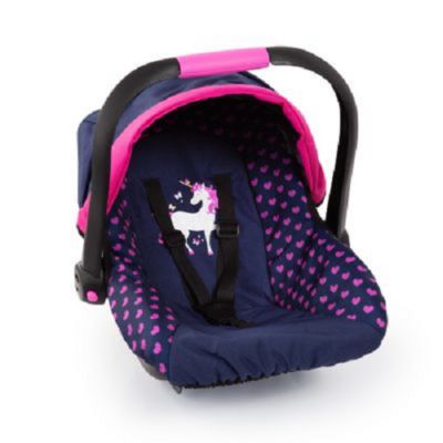 Image showing 5 th Bayer Baby Doll Deluxe Car Seat with Canopy, Blue/Pink