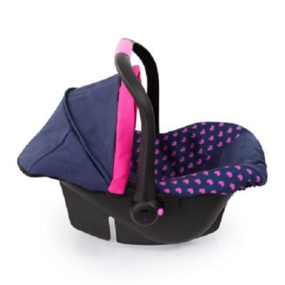 Image showing 6 th Bayer Baby Doll Deluxe Car Seat with Canopy, Blue/Pink