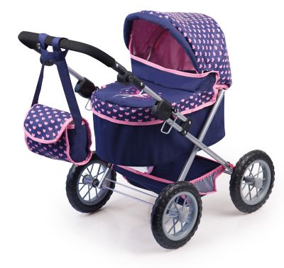 Bayer Baby Doll Trendy Pram Stroller, Navy/Pink