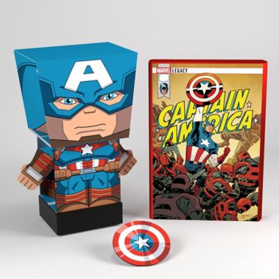 Pulp Heroes Snap Bots Pull-Back Marvel 3D Captain America Figure
