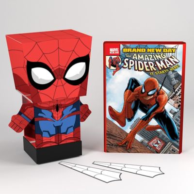 Pulp Heroes Snap Bots Pull-Back Marvel 3D Spider-Man Figure