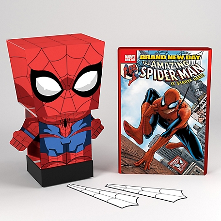 Pulp Heroes Snap Bots Pull-Back Marvel 3D Spider-Man Figure at