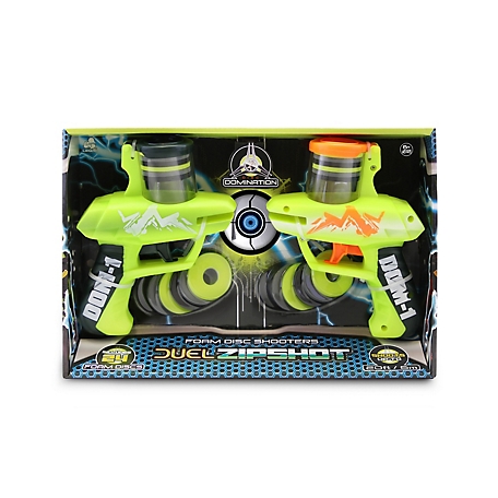 Disc Domination Duel Zip Disc Shooter with Foam Disc Shooters, 2 Shooters