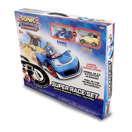 NKOK Sonic the Hedgehog All Stars Racing Transformed Radio-Controlled Slot Car Race Set, Sonic and Tails