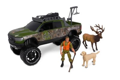 NKOK 8 pc. Realtree RAM 1500 Rebel Elk Toy Hunting Vehicle Playset, 1:18 Scale, Colors May Vary