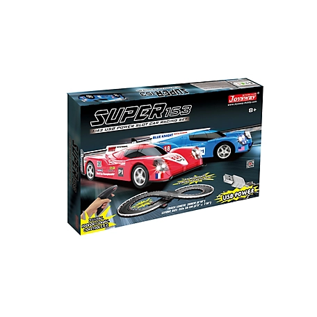 JOYSWAY Super Series 153 Slot Car Racing Set, USB Power
