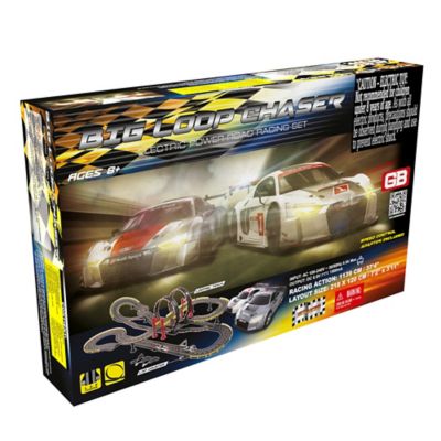 Golden Bright Electric Powered Big Loop Chaser Road Racing Slot Car Set, 37 ft. of Track, Audi R8 LMS