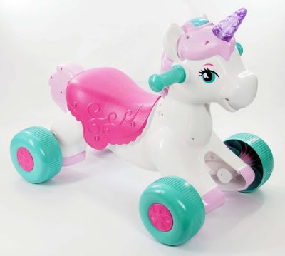 Kiddieland Light N Sounds Magical Ride-On Unicorn Toy