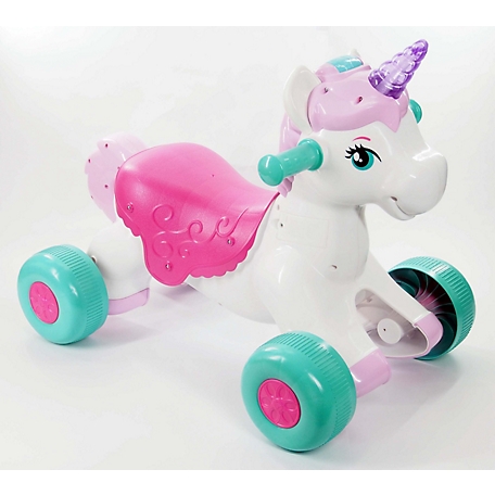 Kiddieland Light N Sounds Magical Ride-On Unicorn Toy