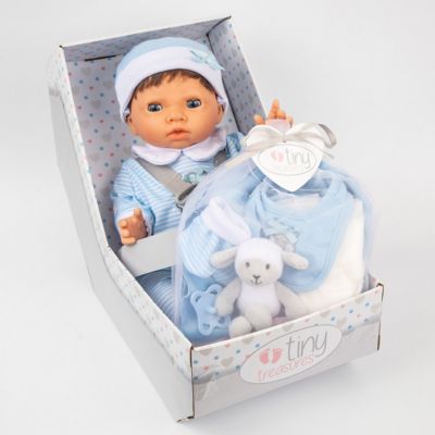 Image showing  Baby Doll with Layette Set, Brown Hair