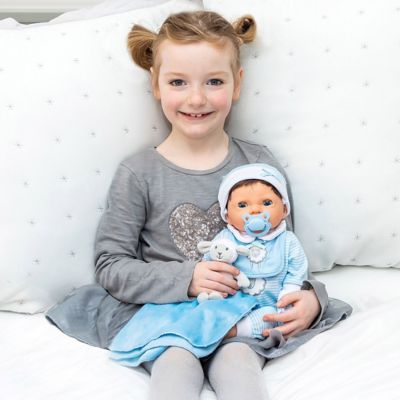 Image showing  Baby Doll with Layette Set, Brown Hair
